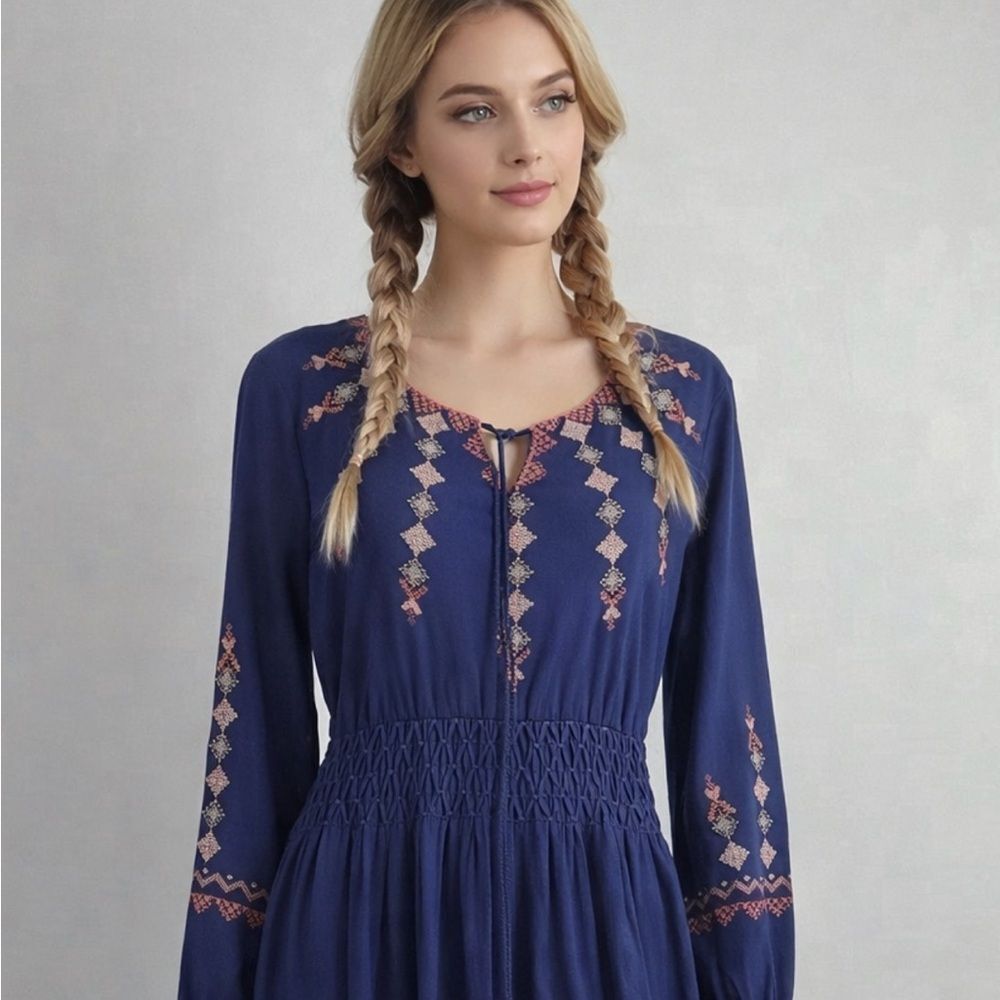 SOFT SURROUNDINGS Boho Embroidered Dress NWOT